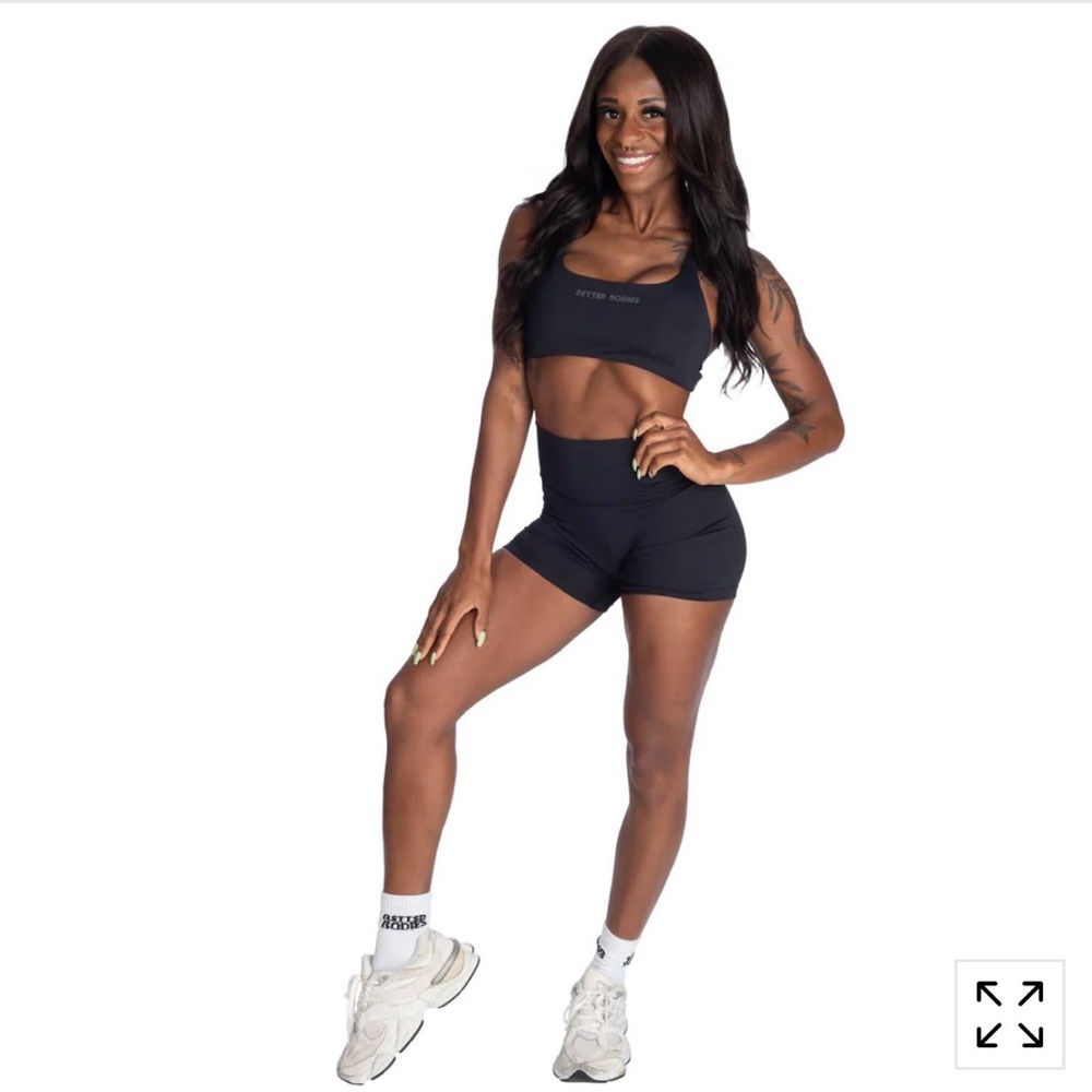 BETTER BODIES Black High-Rise Athletic Shorts